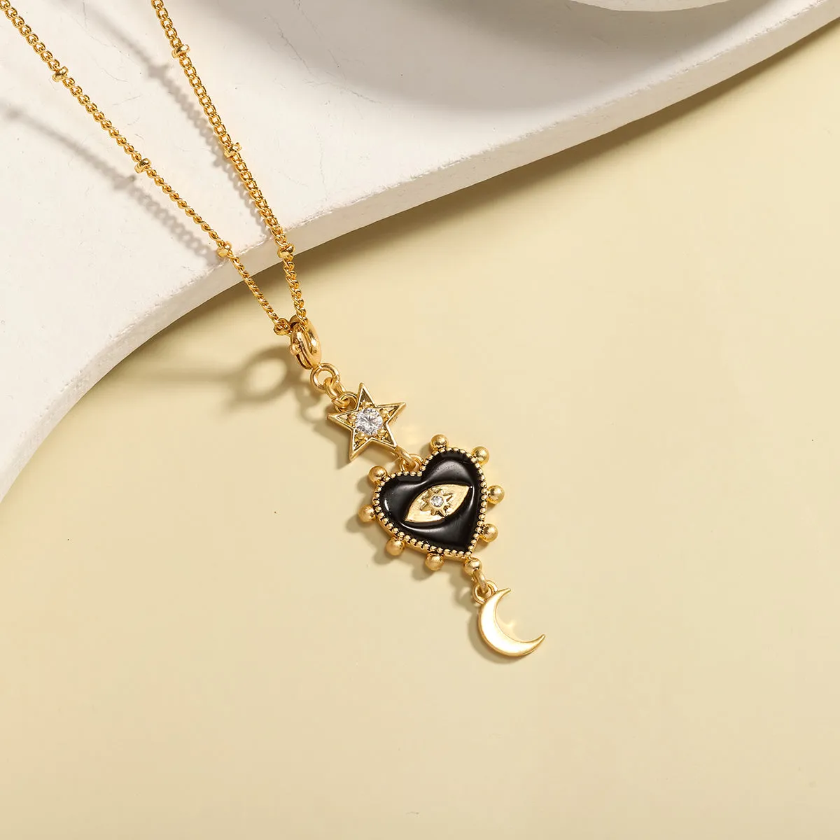 Star&Moon Evil Eye Necklace sold by Selenichast product image thumbnail 5