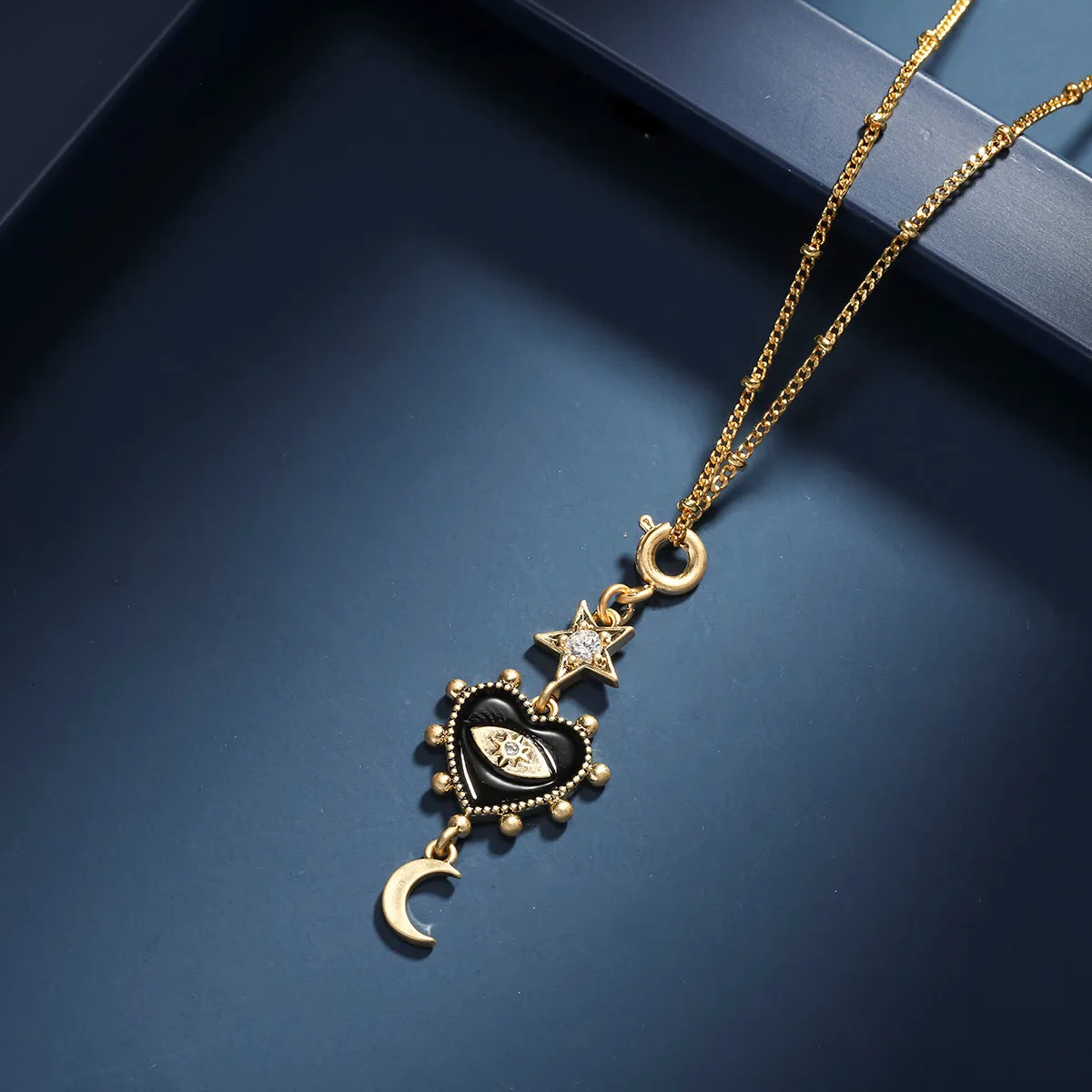 Star&Moon Evil Eye Necklace sold by Selenichast product image thumbnail 4