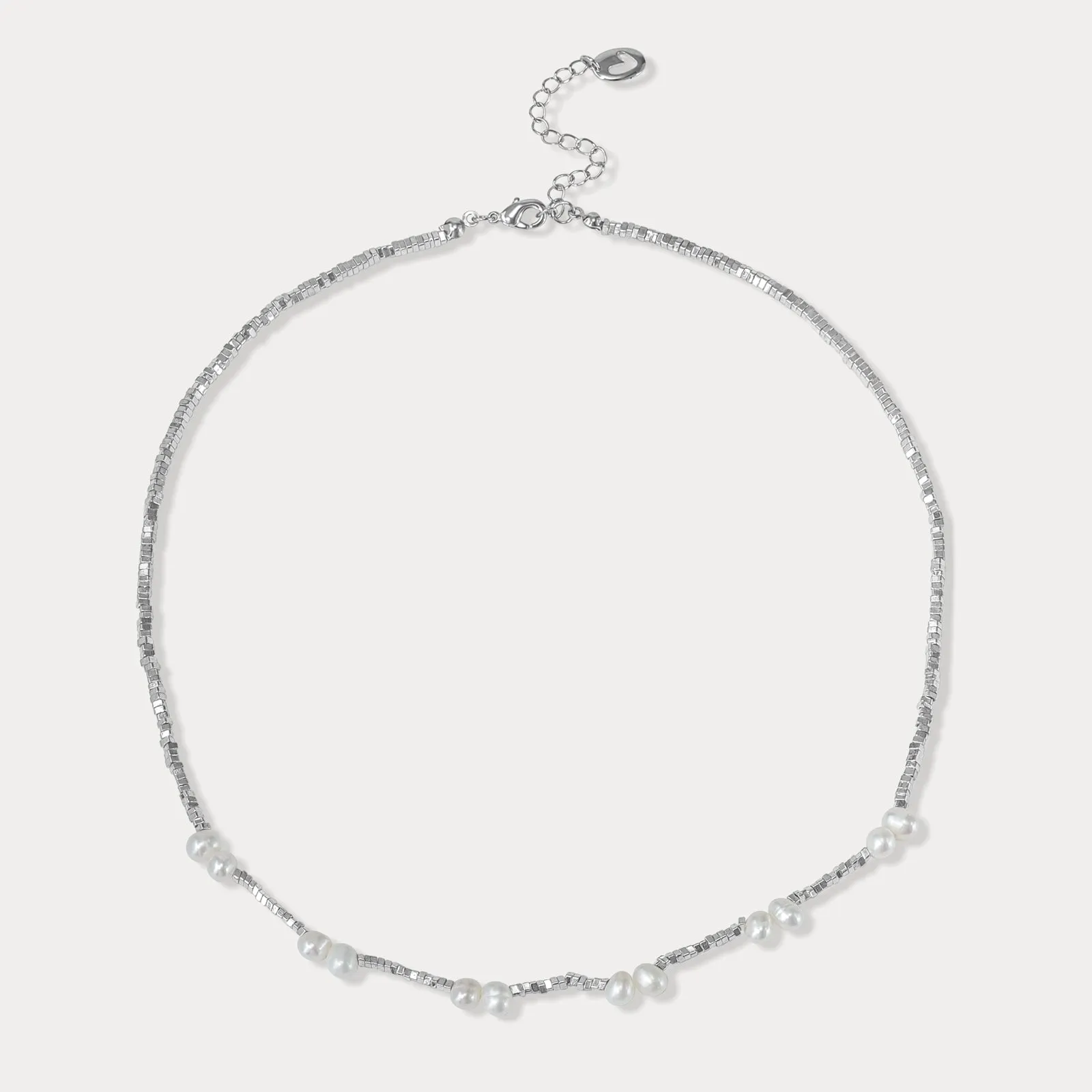 Silver Pearl Necklace sold by Selenichast product image thumbnail 4