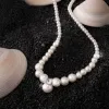Silver Pearl Pendant Necklace sold by Selenichast