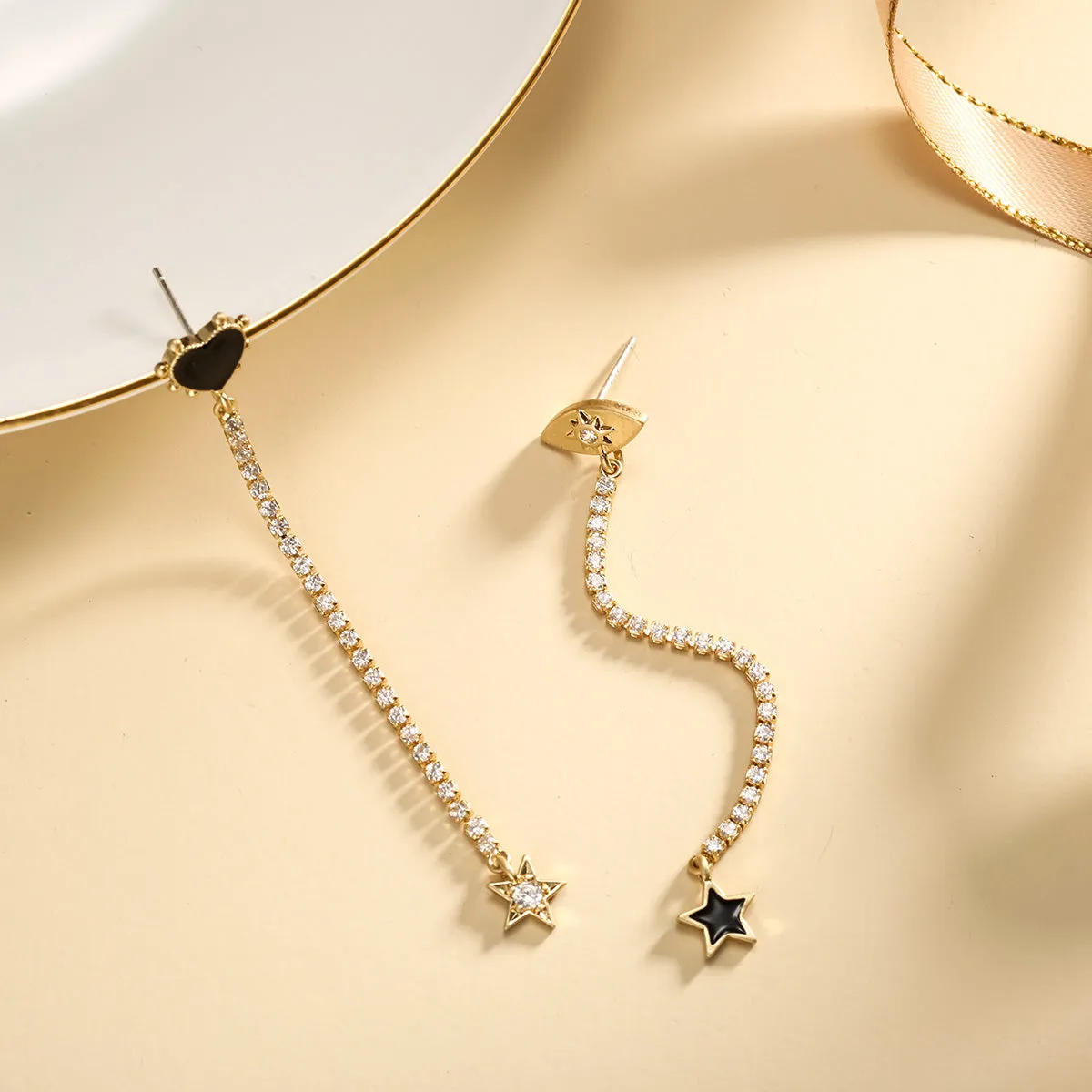 Devil Eye Diamond Earrings sold by Selenichast product image thumbnail 4