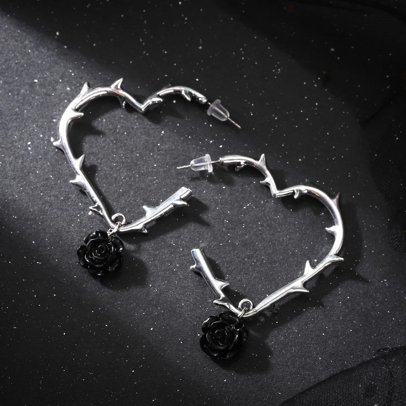 Dark Rose Earrings sold by Selenichast product image thumbnail 4