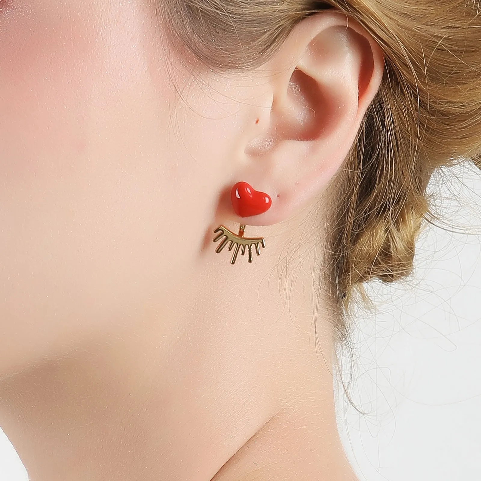 Heart Evil Eye Earrings sold by Selenichast product image thumbnail 3