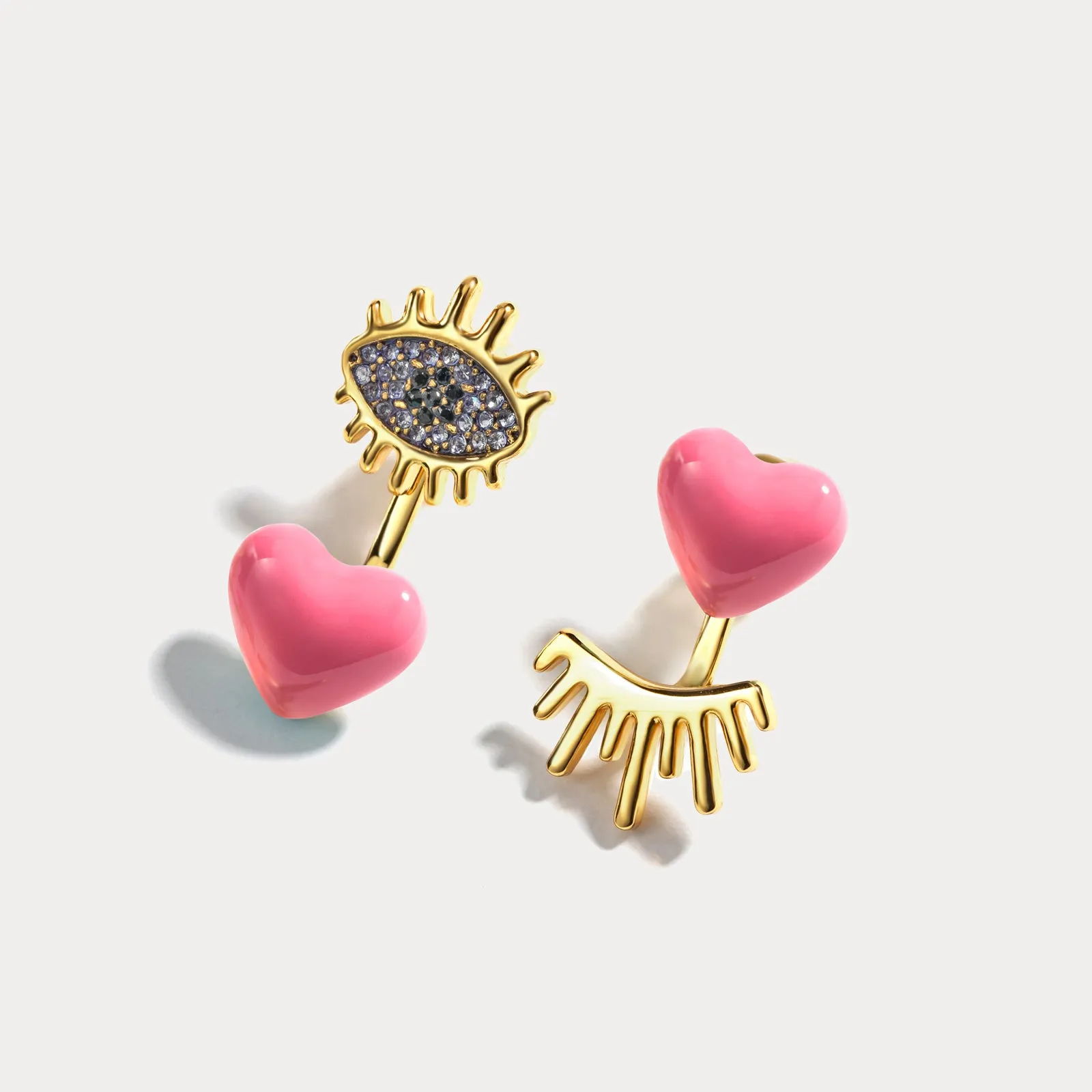 Heart Evil Eye Earrings sold by Selenichast product image thumbnail 5