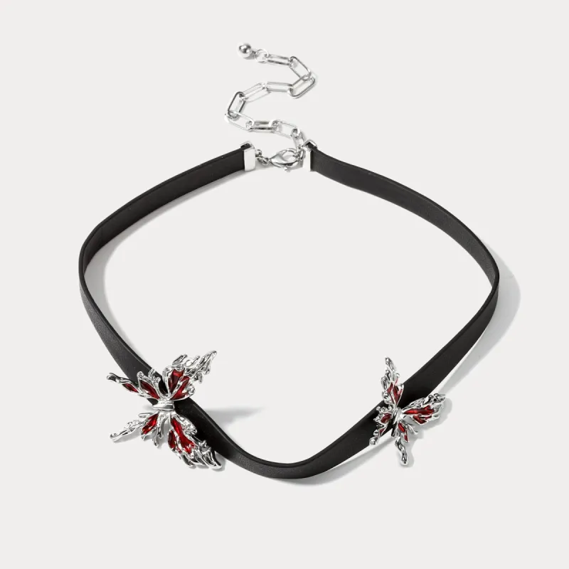 Ruby Butterfly Choker sold by Selenichast
