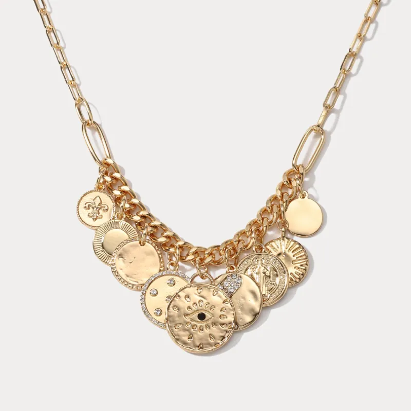 Evil Eye Coin Necklace sold by Selenichast