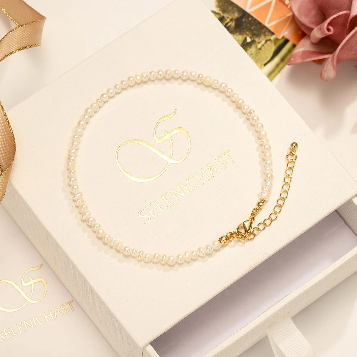 Simple Pearl Anklet sold by Selenichast product image thumbnail 4