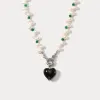 Heart Pearl Necklace sold by Selenichast