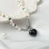 Heart Pearl Necklace sold by Selenichast