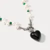 Heart Pearl Necklace sold by Selenichast
