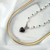 Heart Pearl Necklace sold by Selenichast