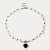 Heart Pearl Necklace sold by Selenichast