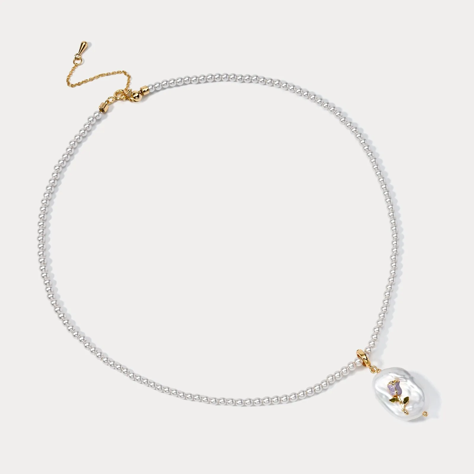 Pearl Rose Necklace sold by Selenichast product image thumbnail 2