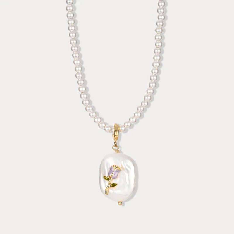 Pearl Rose Necklace sold by Selenichast