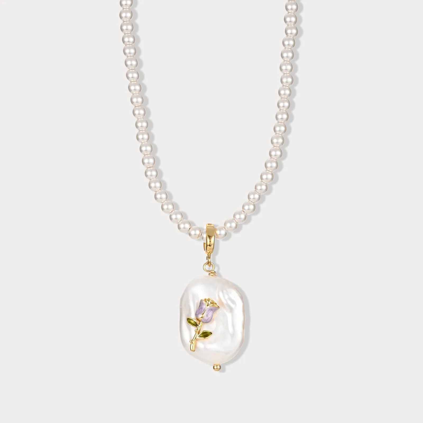 Pearl Rose Necklace sold by Selenichast
