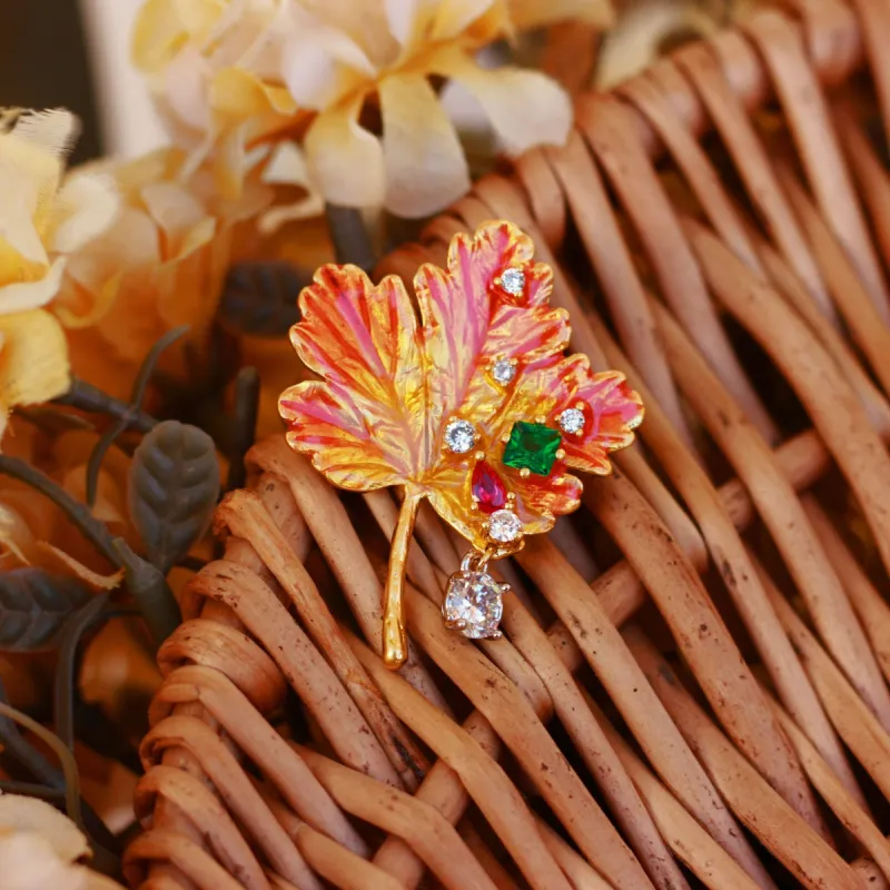 Maple Leaf Brooch sold by Selenichast