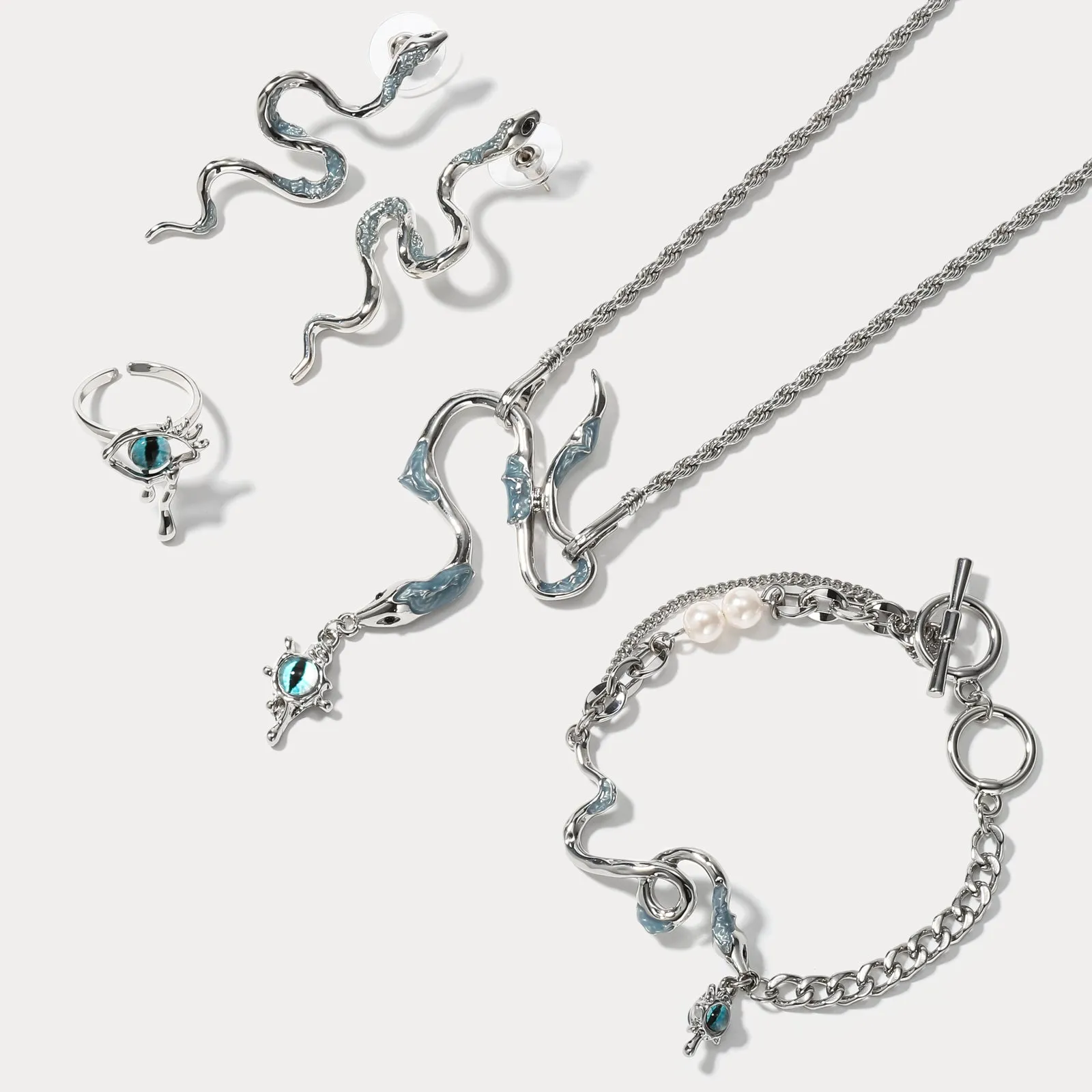 Demon Eye Serpent Earrings sold by Selenichast product image thumbnail 4