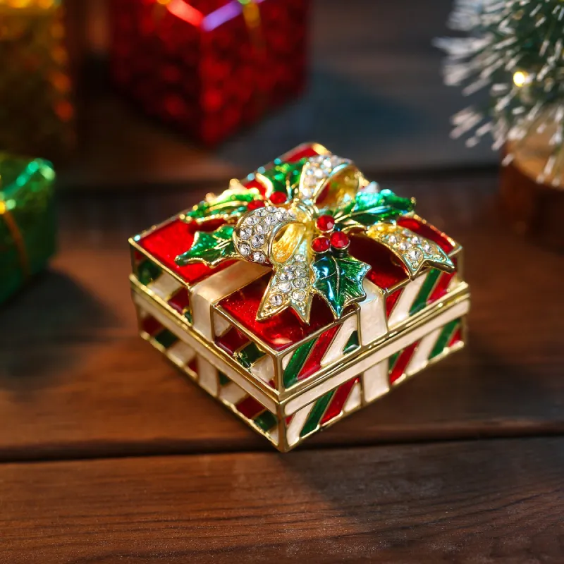 Christmas Gift Jeweled Trinket Box sold by Selenichast