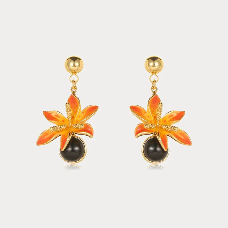 Leopard Flower Earrings sold by Selenichast