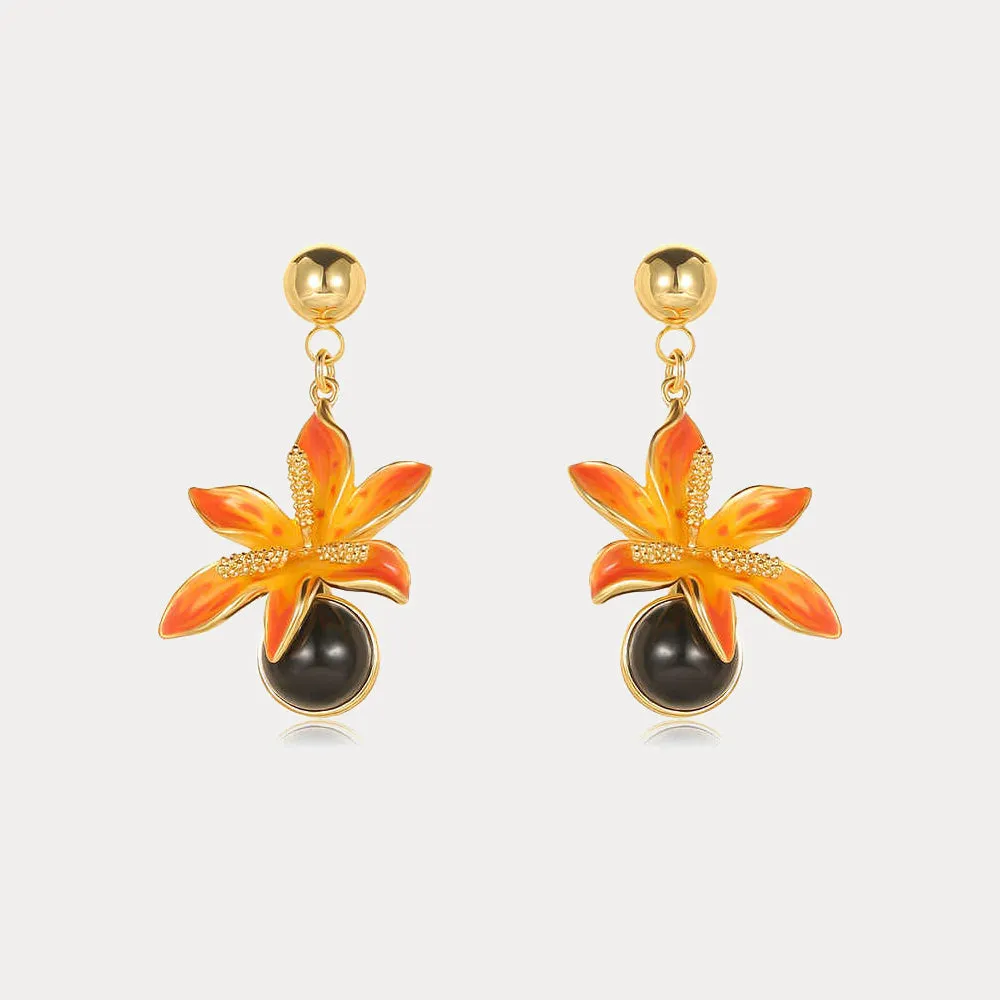 Leopard Flower Earrings sold by Selenichast
