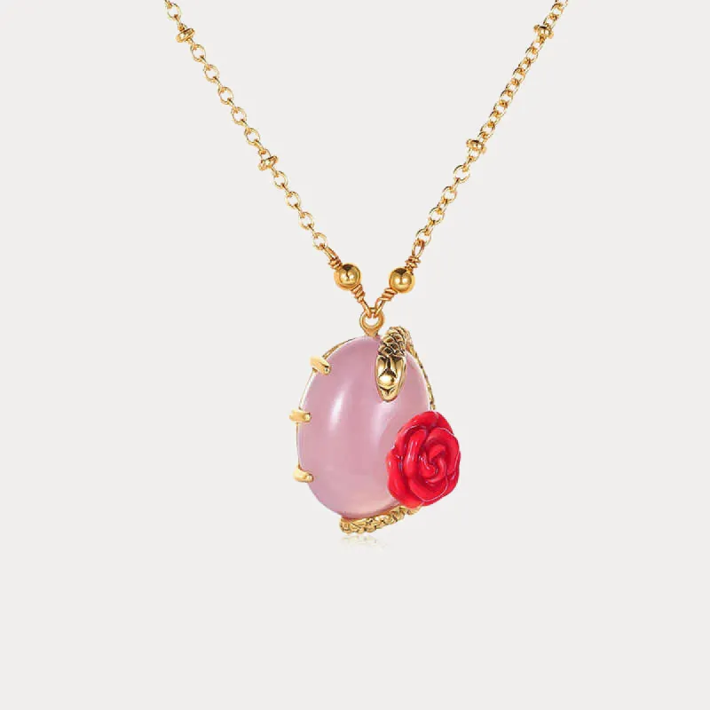 Rose Snake Necklace sold by Selenichast