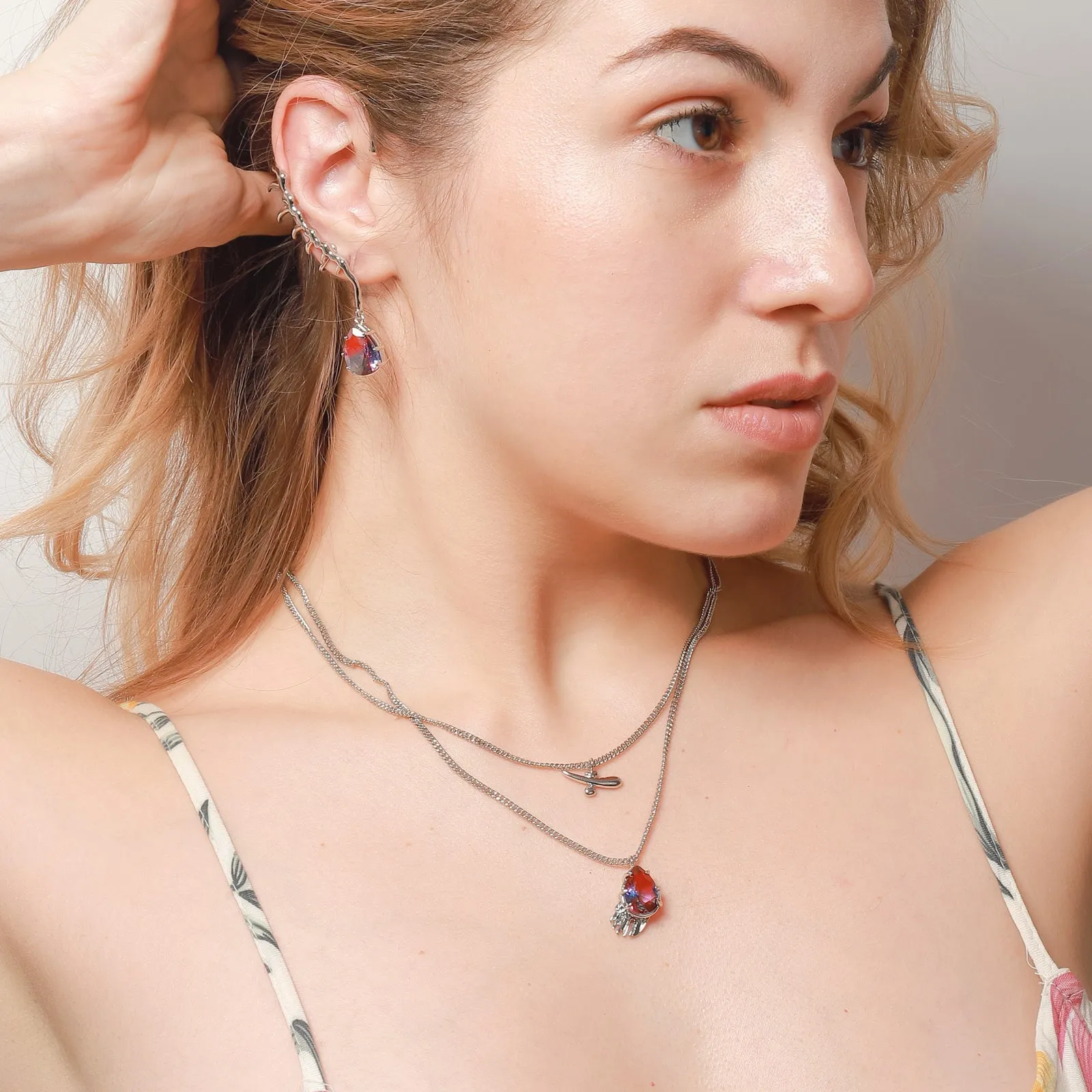 Fishbone Gem Necklace sold by Selenichast product image thumbnail 2