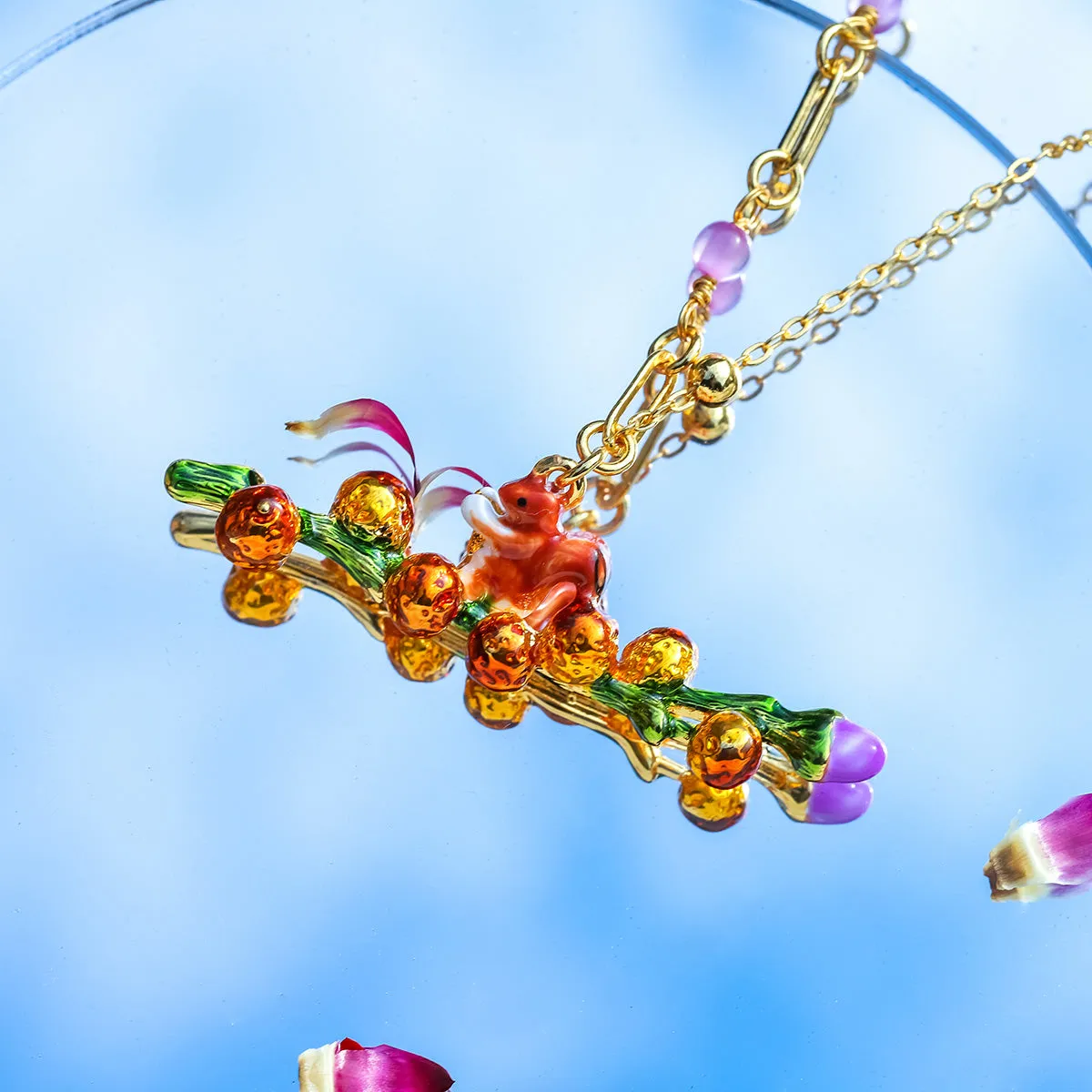 Squirrel Enamel Necklace sold by Selenichast product image thumbnail 3