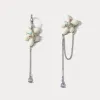 Cream Flower Earrings sold by Selenichast