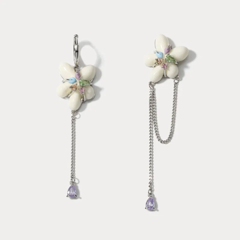 Cream Flower Earrings sold by Selenichast