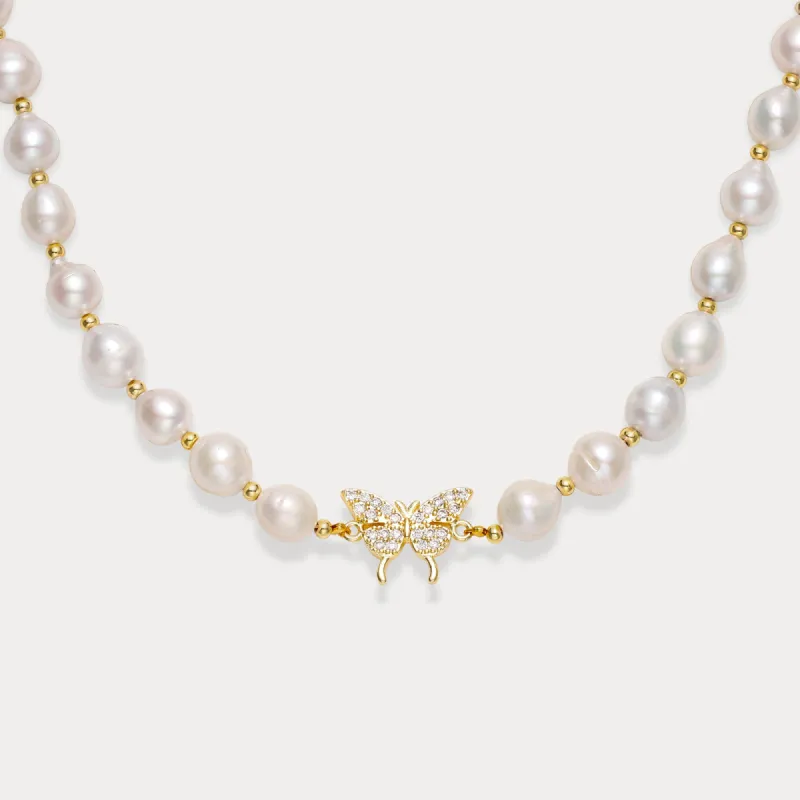Gold Butterfly Necklace sold by Selenichast