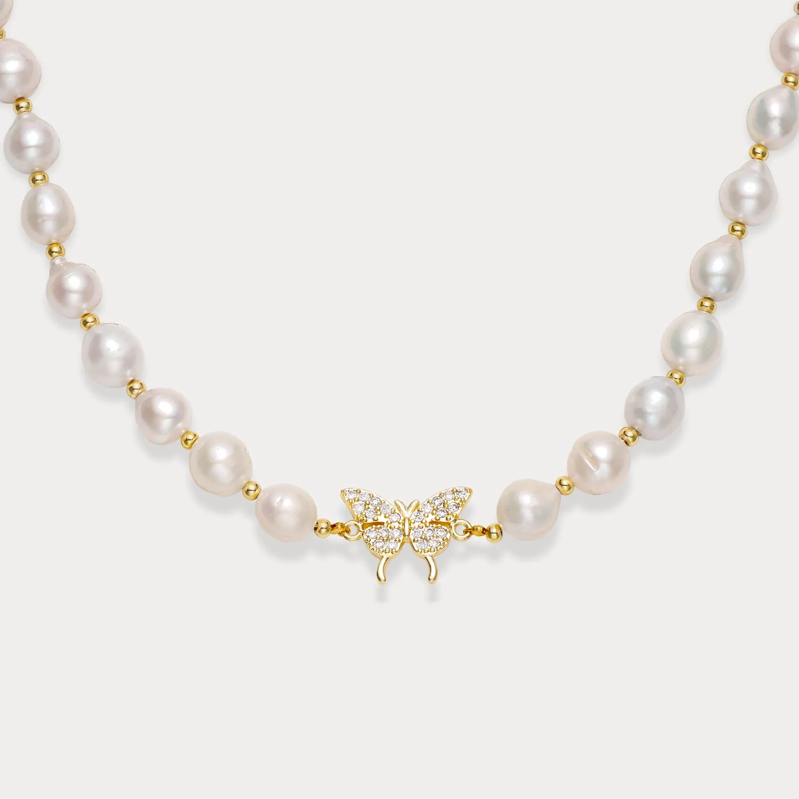 Gold Butterfly Necklace sold by Selenichast