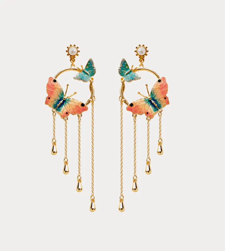 Butterfly Tassel Earrings sold by Selenichast