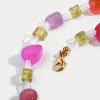 Pink Agate Stone Necklace sold by Selenichast