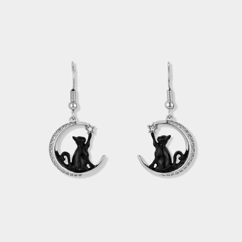 Black Cat Earrings sold by Selenichast