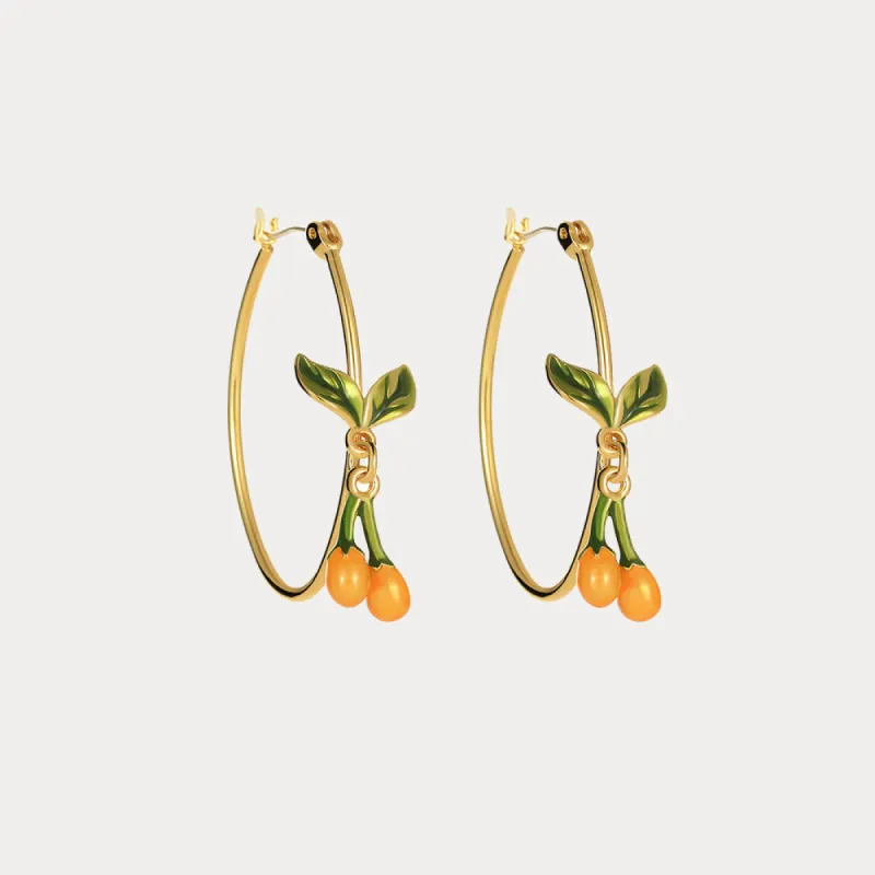 Kumquat Earrings sold by Selenichast