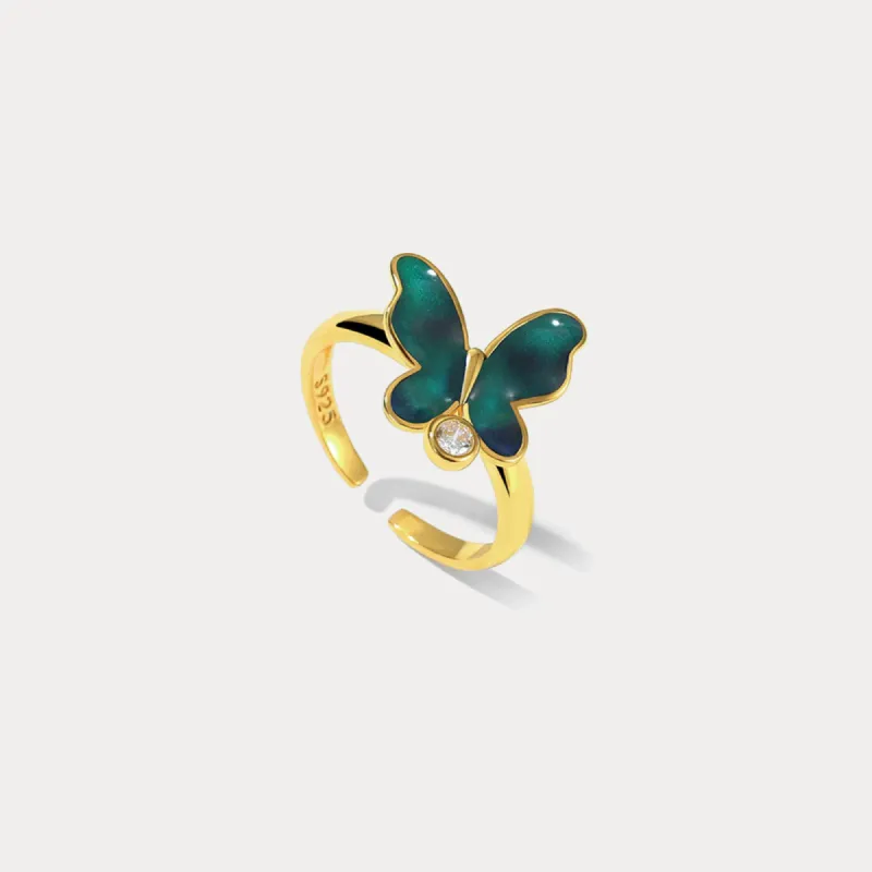 Thermochromic Butterfly Enamel Ring sold by Selenichast
