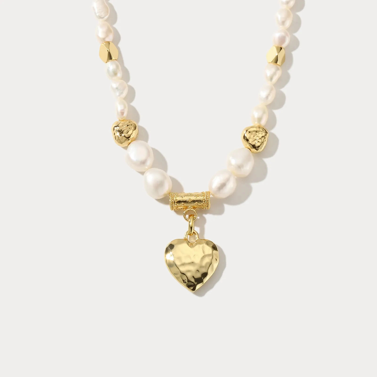 Heart Pearl Necklace sold by Selenichast