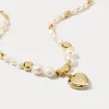 Heart Pearl Necklace sold by Selenichast