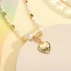 Heart Pearl Necklace sold by Selenichast