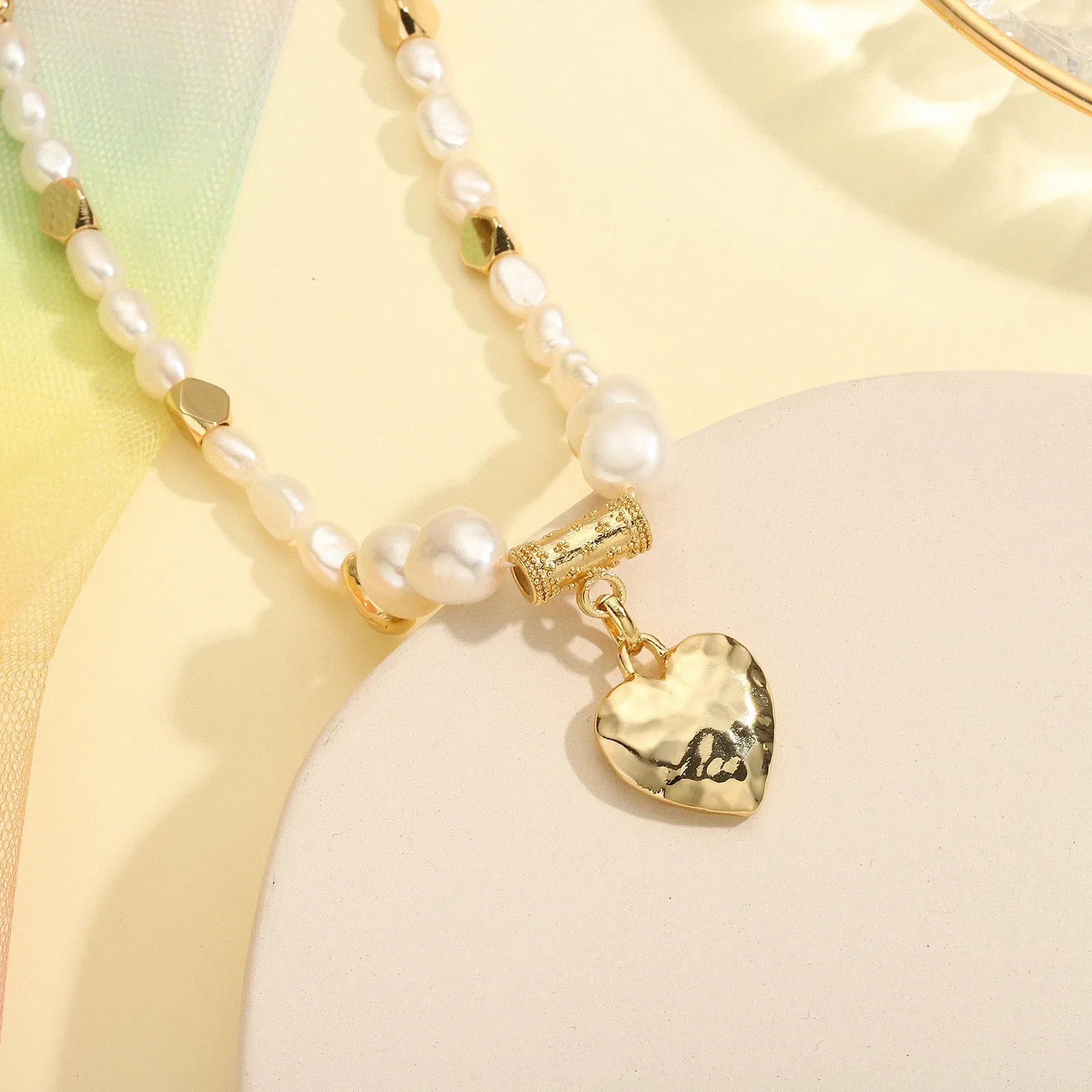 Heart Pearl Necklace sold by Selenichast product image thumbnail 2