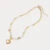 Heart Pearl Necklace sold by Selenichast
