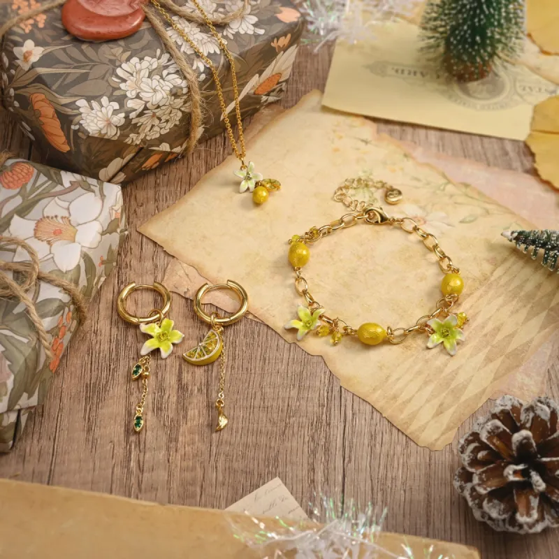 Lemon Jewelry Set with Gift Wrapping sold by Selenichast