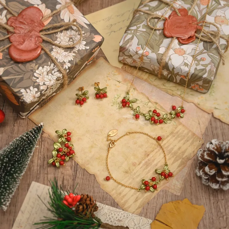 Cranberry Jewelry Set with Gift Wrapping sold by Selenichast