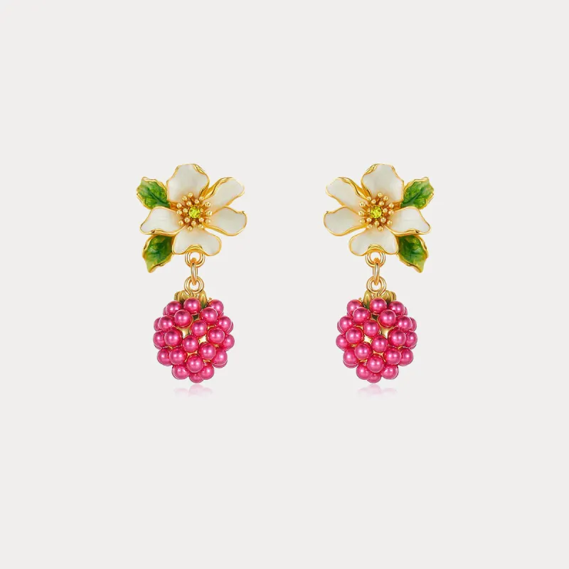 Raspberry Stud Earrings sold by Selenichast
