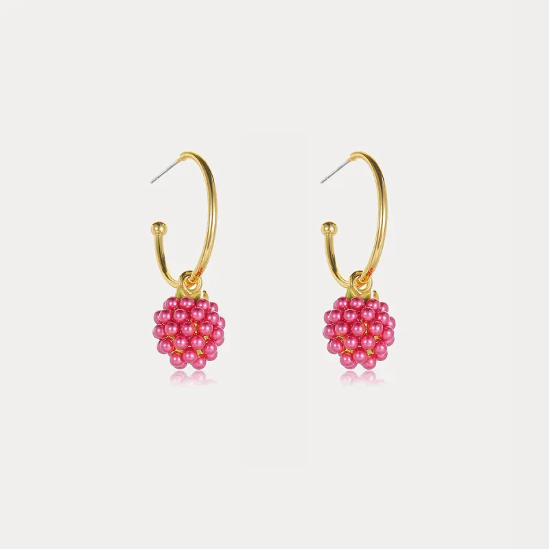Raspberry Earrings sold by Selenichast