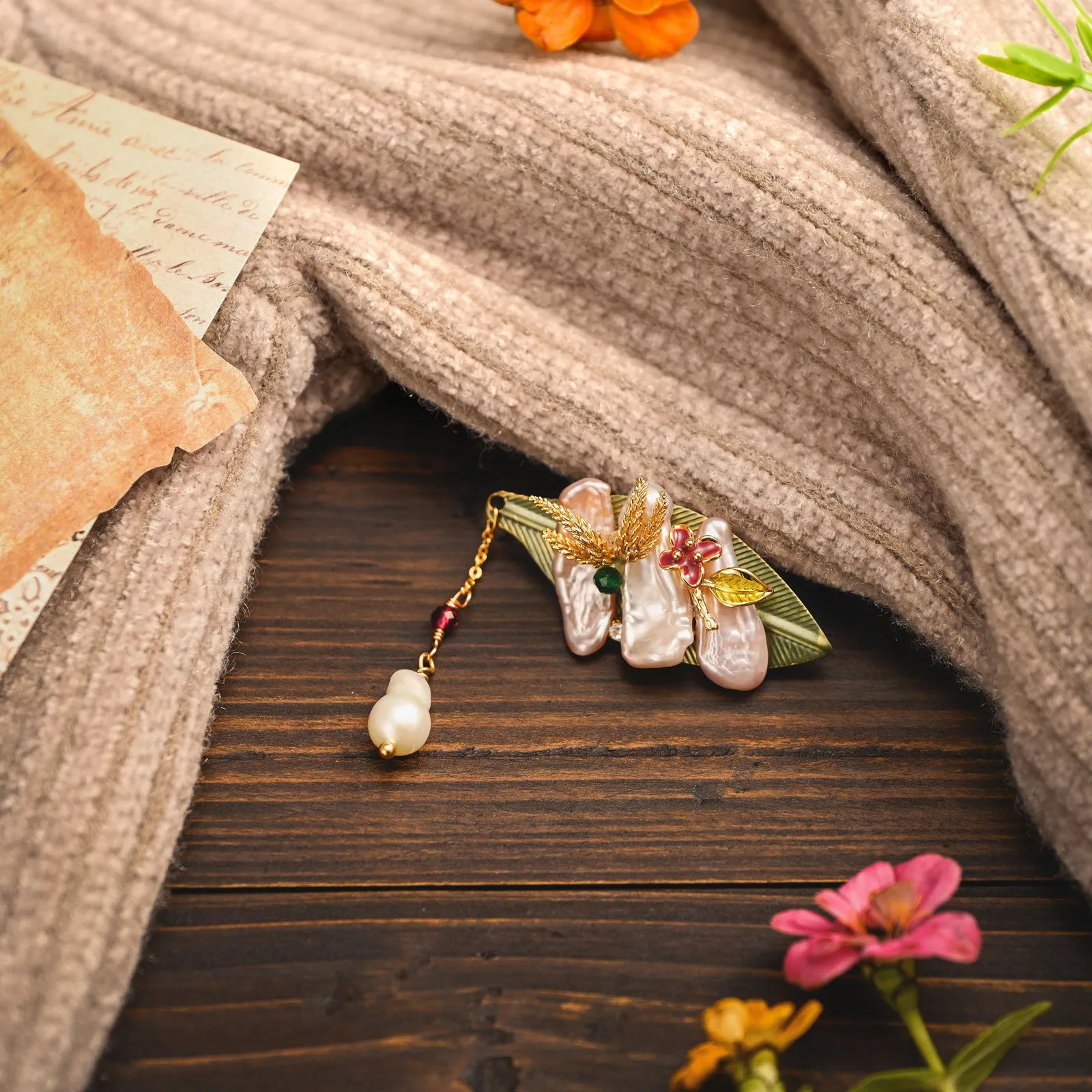 Baroque Pearl Brooch sold by Selenichast product image thumbnail 2