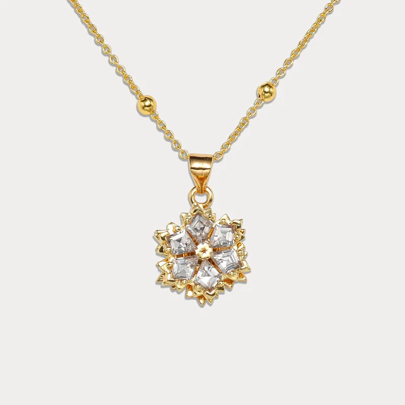 Rotating Snowflake Necklace sold by Selenichast