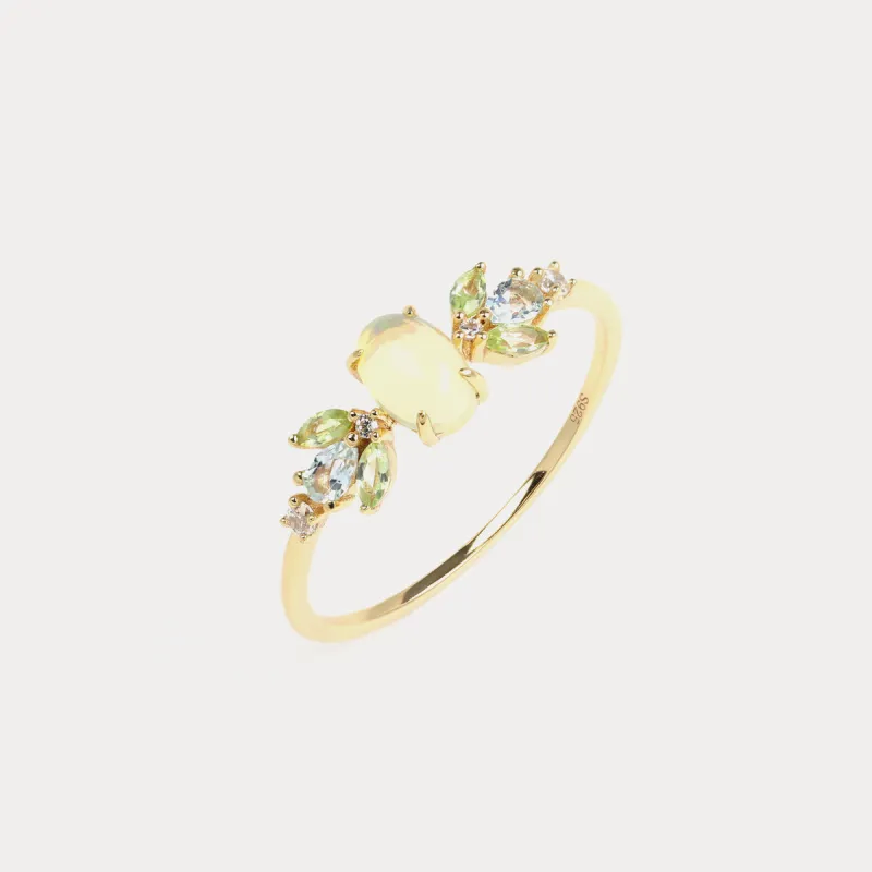 Opal Olivine Silver Ring sold by Selenichast