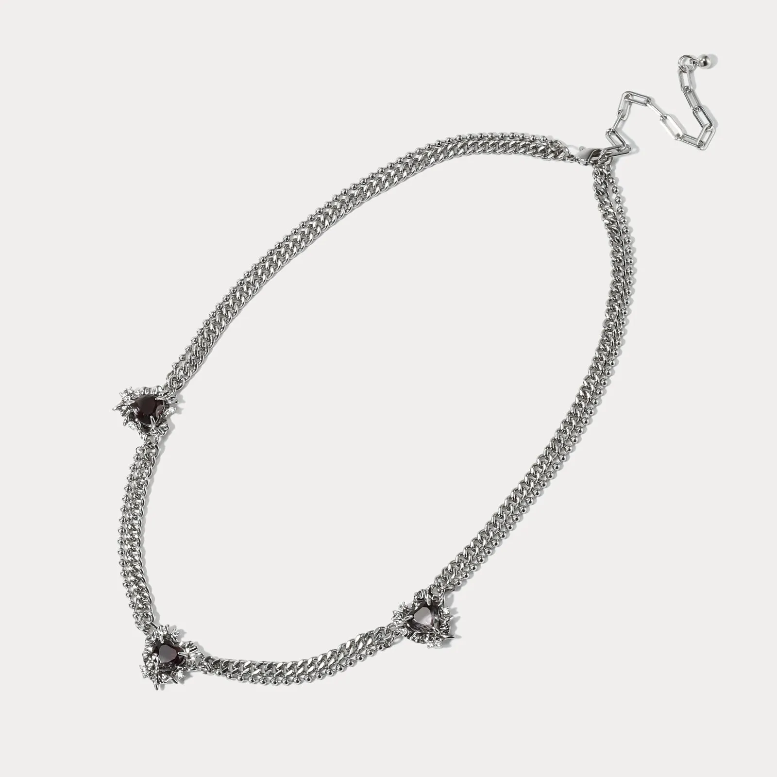 Double Stacked Heart Necklace sold by Selenichast product image thumbnail 4