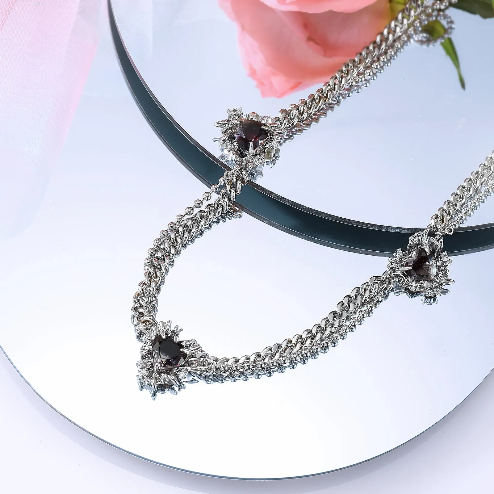 Double Stacked Heart Necklace sold by Selenichast product image thumbnail 2